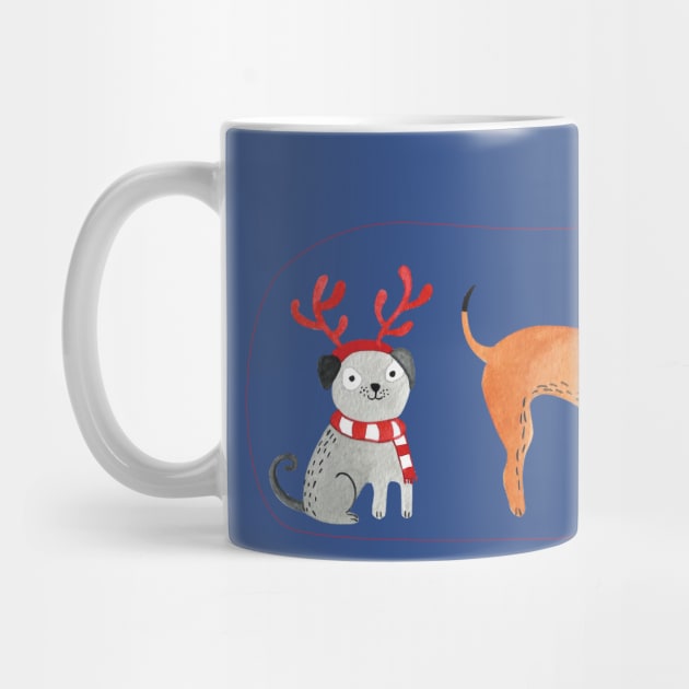 Christmas dogs by holidaystore